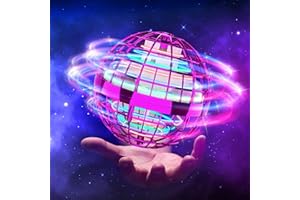 UYOE Fliegender Ball,Hover Ball,Flying Ball,hoverball,Flying Spinner,Fliegender Magic Ball für Kinder Erwachsener mit LED-Leuchten, 360° drehende Hand betätigt Boomerang