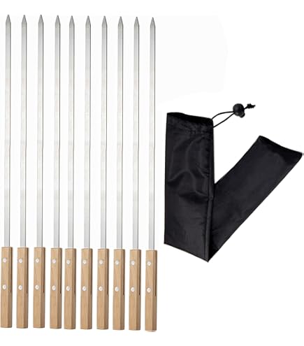 BBQ-Toro Edelstahl Grillspieße (10 Stück) | 54 cm