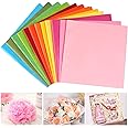 Tissue Paper, 60 Pcs Assorted Coloured Tissue Paper Sheets，12 Solid Colour Crepe Paper Sheets for Gift Wrapping, Kids Art Crafting, Packaging, Party Decoration