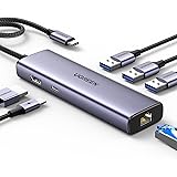 UGREEN Revodok Hub USB C Ethernet Gigabit HDMI 4K con PD 100W Adattatore USB C a USB 3.0 Compatibile con MacBook Pro Air M2 M