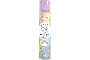 Colab - Champú Seco - Dry Shampoo Unicorn - Bote 200 ml - Absorbe el Exceso de Grasa y Restaura el Volumen - Efecto Duradero - Todo Tipo de Cabellos - Aroma Tropical - 100% Vegano