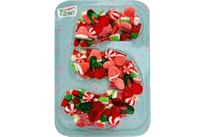 Gommy´s Factory Geburtstag Süßigkeiten Box Nº5 Weingummi Kuchen - Süßigkeiten Kindergeburtstag Lecker und Perfekt Für Jede Feier - Birthday Cake Party Number 500g Candy Bo