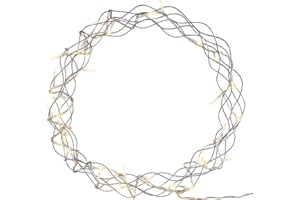 Lunartec Lichtkranz: LED-Lichterkranz für Fenster, Türen u.v.m., 32 warmweiße LEDs, Ø 30 cm (Kranz Fenster, Lichterkranz mit Stecker, Beleuchteter fürs)