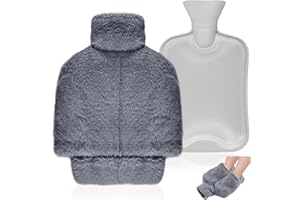 AMSIXNT Calentador de Pies, Calentador de Pies Sin Electricidad, Bolsa Agua Caliente Peluche, Invierno, Botella de Calor, para Niños, Hombres, Mujeres