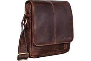 STILORD “Matt” Borsello in Pelle da Uomo Messenger bag piccola Cross Body Borsa a tracolla Borsetta da Viaggio Vintage Colore:mocca - marrone scuro