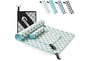 KUOGAS Juego de 2 Toalla Microfibra (Toalla de BañO Grande de 160x80 cm + Toalla PequeñA de 80x40 Cm), Toalla de Playa, Toalla Gimnasio, Toallas Microfibra Secado RáPido para Fitness, Sauna