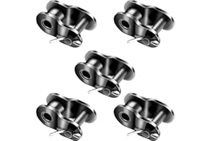 VIN BEAUTY Maillon de chaîne 5 pièces en alliage d'acier robuste pour quad, maillon principal argent chain master link pour moto 50cc 70cc 90cc 110cc 125cc ATV 4 roues Pocket Bike