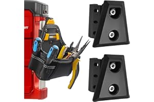 BPOPO Lot de 2 supports Cliptech compatibles avec les pochettes ToughBuilt ClipTech. Se monte directement sur la boîte à outils, clips de rail d'angle avec