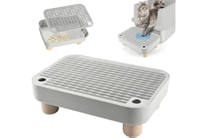 Rolcoassuns Litter Box Ramp, Cat Steps/Stair for Litter Box, Litter Catcher with Filter Function and Non-Slip Rubber Feet, Suitable for Small and Elderly Cats