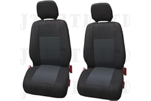 Camionetka Housses de sièges universelles pour Citroen Berlingo, AX, BX, C1, C2, C3, C3 Picasso, C4 Picasso, C4, C5, C5 Kombi, Couleur : Noir Gris