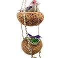 SHINDE EXPORTS Decorative Artificial Birds Nest Hanging Made of Natural Grass Best for Balcony Home Decor and Gifting