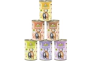 GranataPet DeliCatessen Multipack 3 senza pesce, scatolette gatto assortite, cibo umido per gatti senza cereali, alimento umido per gatti con elevato contenuto di carne e oli di qualità, 6 x 400 g