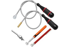 MAIXINNEW 4 Piezas Recogedor Magnéticotelescópico Flexible, Iman Largo Flexible, Herramienta Recogedor Magnético para Recuperar Pernos de los Bajos de la Carrocería