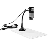 Plugable USB 2.0 Digital Microscope with Flexible Arm Observation Stand Compatible With Windows, Mac, Linux (2MP, 250x Magnif