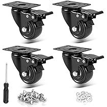 Banchi Da Lavoro Ruote Piroettanti Per Carichi Pesanti - 4 Pezzi, Capacità 100kg, Regolabili Ruote Girevoli 360 Gradi