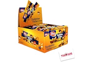 Ültje Studentenfutter mit Rosinen Original (20x 50g) | Riegelbeutel Display | Veganes Studentenfutter | Mix aus Nusskernen und Erdnusskernen, geröstet und Rosinen + Zama4Zingo Karte