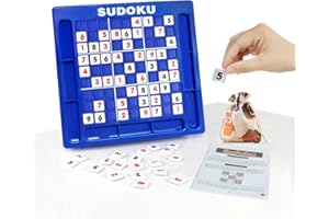 GUOML Sudoku de plástico, juegos de mesa, rompecabezas clásico, rompecabezas digital cerebral, juguetes para niños y adultos