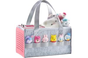 REEKNOKOL Tonies Carry Case, étui de Transport pour Toniebox Starter Set et Accessoires Tonies Case Sac de Rangement en Feutre de Voyage avec poignée pour Toniebox et Figurine Tonies (Rose Clair)