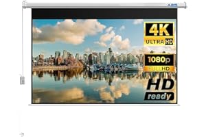 ABIS BEYOND FUTURE ABIS 84" Electric Motorised Projector Screen | Native 16:9 Aspect Ratio Resolution FHD, 2K to 8K | Perfect for Meeting, School, Home, Theatre, Cinema Indoor