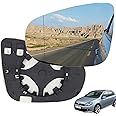 AUTOXBERT Heated Wing Mirror Glass Left Side Convex Compatible with VW Golf MK6 2009 2010 2011 2012