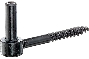 Alberts 306618 Gond à visser | crochet en J, avec filetage coupé | laquée noire | cote axe Ø12 mm | longueur 105 mm