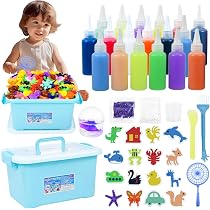 Kit Aqua Gelz – 24 Gels Magiques 3D + 24 Moules – Création D’elfes D’eau Lumineux, Jouet éducatif Pour Enfants 3 Ans Et +