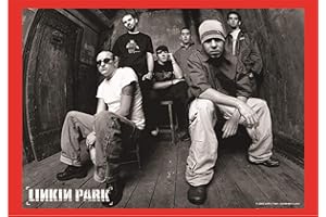 Heart Rock Bandiera Originale LINKIN PARK - BAND B-W Tessuto, Multicolore, 110x75x0.1 cm