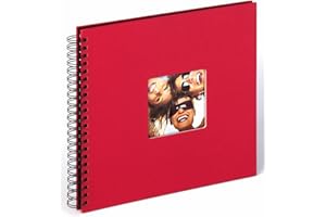 walther design Fotoalbum rot 30 x 30 cm Spiralalbum mit Cover-Ausstanzung, Fun SA-110-R
