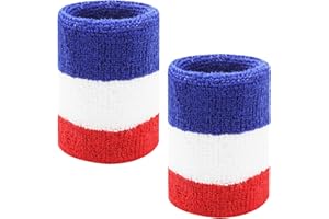 FADCAER Bracelets Souples À Rayures pour Le Sport,Rayure Sport Serre Poignets,Sweatband Absorbants Bandeau De Sport en Coton Poignet Bandeau,Le Badminton, Le Basketball, La Sueur Et La Sueur