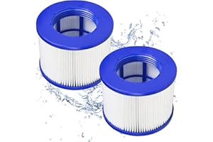 TTOKGZG Filter Cartridges for Inflatable Spa, Filter for Spa Accessories, Clever Spa Filter, 75 x 100 mm, Height 75 mm, Spa Filter for Aquaparx (Pack of 2)