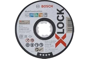 Bosch Accessories 2608619268 Disque à Tronçonner à Surface Plate (pour matériaux multiples, X-LOCK, Ø 115 mm, Alésage : 22,23 mm, Épaisseur : 1 mm) Couleur