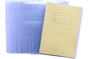Bright Ideas BI9000 Transparente Übungsbuchhüllen (10 Stück), aus abwischbarem und stabilem PVC für Schulhefte, Polyvinylchlorid, farblos, PK10