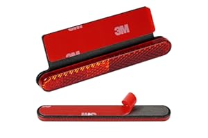 evermotor Catadioptrico Moto Homologado, 2 Piezas 100 mm Reflector con 1x Placa de Aluminio 150°, Motocicleta Mini Reflectante Trasero Ojo de Gato