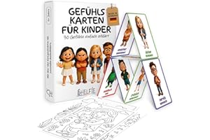 SHELFIE Gefühlskarten für Kinder [30 Karten inkl. Erklärtexte + 180 Kurzgeschichten inkl. Ausmalbild] - pädagogisch wertvolle Emotionskarten für die emotionale Entwicklung (Kinder)