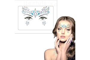 ILantule Viso Gemme,Strass Viso Gemme Adesivi,Strass Gemme Festival Glitter,Viso Corpo Gioielli,Adesivi Viso Tatuaggi Donna Gioielli Trucco Viso-B4