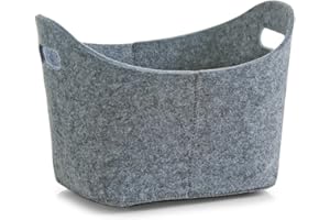 ‎ZELLER PRESENT SCHÖNER LEBEN. PRAKTISCH WOHNEN. Zeller 14301 Korb, oval, Filz, grau
