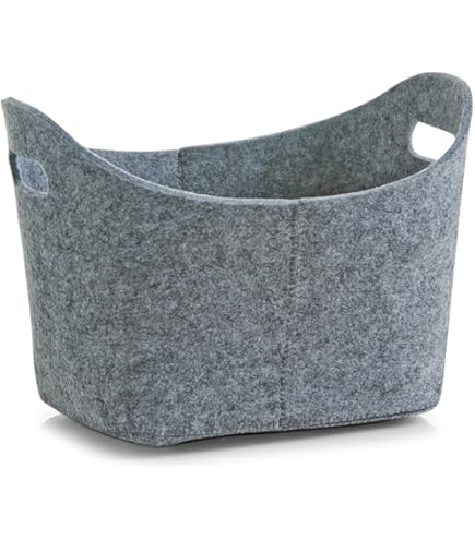 Orskov Paper Basket Leather Black White Stitching : Amazon.de