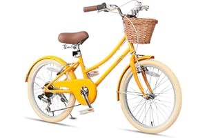 Glerc Missy 20" 24" 26" pollici Girl Cruiser 6 speed Hybrid city bike per bambini sopra i 6 anni con cestino in vimini leggero, vari colori