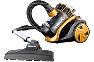 VYTRONIX VTBC01 Bagless Cylinder Vacuum Cleaner, 800w High Power Motor, Compact and Lightweight, Cyclonic Vacuum and Carpet Cleaner with 4 stage HEPA Filter for removing Dust, Dirt and Allergens
