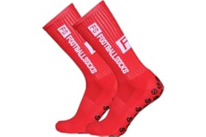 Lixada Sports de Plein Air Chaussettes de Course Chaussettes Extensibles de Chaussettes de Football athlétique Chaussettes Antidérapantes avec Poignées