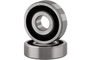 XiKe 2 unid. 6201-2RS Rodamientos de bolas 12x32x10mm Acero Cromado (GCr15) y Pre-lubricado, 6201RS Rodamiento Rígido de Bolas con Doble Sello de Goma.