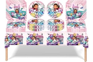 DECPTYTA Stoviglie per Feste di Compleanno,Decorazioni Compleanno,Piatti Tovaglioli Tovaglia etc,Adatto per 20 Persone