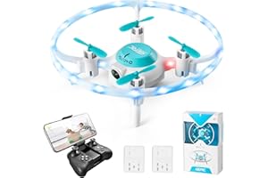 4DRC V5 Mini Drone con Cámara para Niños Principiantes,RC Quadcopter con función de Flotador,Regalos y Juguetes para Niños,Flips 3D,Vuelo Circular,Luces LED,2 Baterías