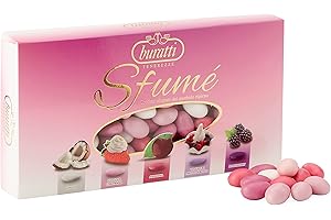 Buratti Confetti Dragées aux Amandes grillées Recouvertes de Chocolat Blanc aux goûts Variés Tendresses Fumées Roses 1 Kg