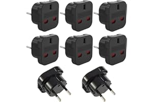 BQWEUN Travel Adapter uk a Europa, Adaptador Enchufe Reino Unido a UE/DE/FR/IT/ES