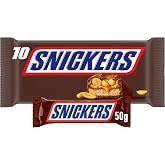 Snickers Chocolate Bars with Peanut and Caramel Pack 10 x 50g | Ideal format for parties, events and Halloween