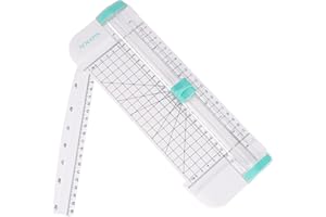 NOKAPIN Paper Cutter,Portable Paper Trimmer,12 Inch Paper Slicer Scrapbooking Tool with Automatic Security Safeguard and Side Ruler for Craft Paper,A4 A5 Paper,Coupon, Label and Cardstoc (Green)