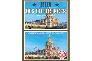 JEUX DES DIFFERENCES: Monuments, capitales et villes du monde dans ce livre original du célèbre jeu des 7 erreurs pour toute la famille | cherche et ... cadeau anniversaire et Noël enfant et adulte