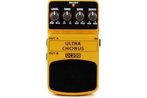 Behringer ULTRA CHORUS UC200 Ultimate Stereo Chorus Effects Pedal, Yellow