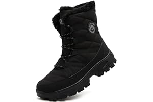 ASOCO DREAM Botas de Nieve Hombre Impermeables Botines para Invierno Forro CálidoAntideslizante Botas de Senderismo